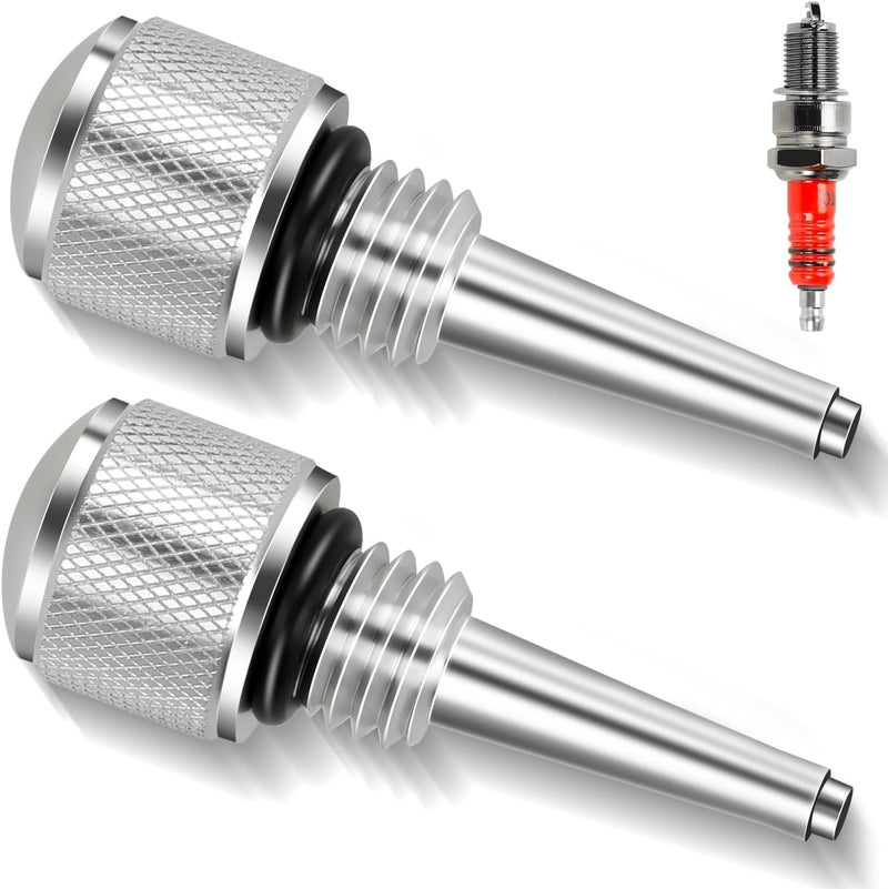 XIKOBY Magnetic Oil Dipstick 55201 Compatible with Predator 212cc 196cc Coleman CT200U CT200U-EX BT200X Mini Bike Westing-House Inverter Generator GX160 GX200 Engine Replacement Parts 2PCS - Image 1